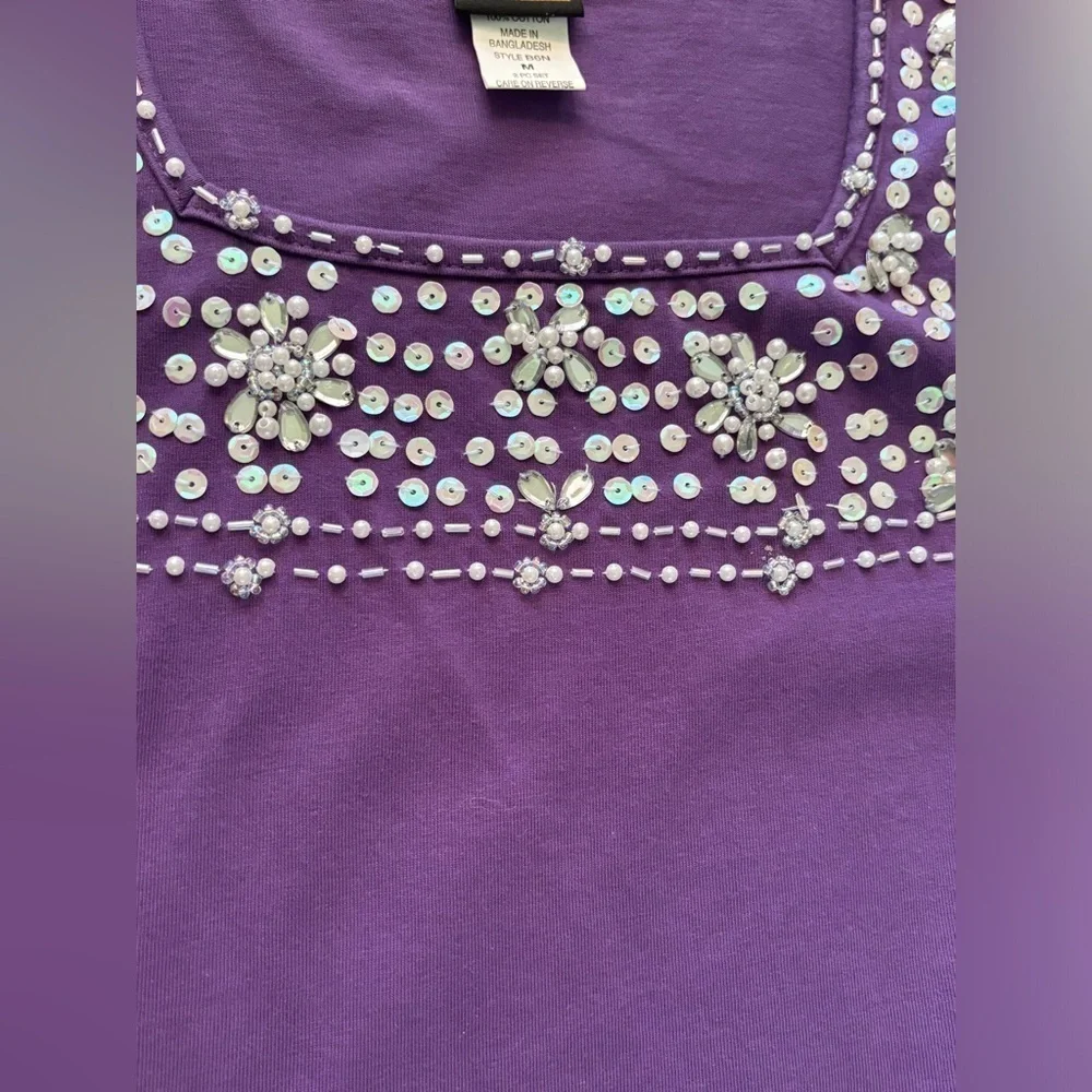 Salon Studio Women’s Jacket & Tank Top Set with Embellishing Size Medium